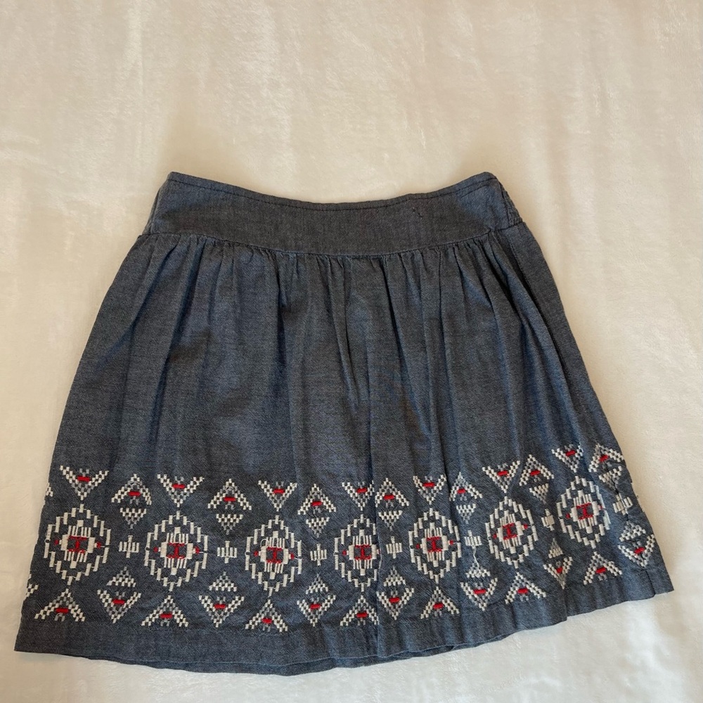 Embroidered Grey Skirt